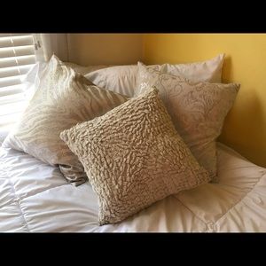 Silver & Gold Glittery Pillows